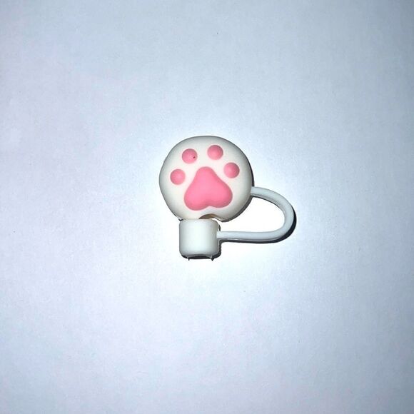 Pink Paw Straw Cover  - Picture 1 of 2